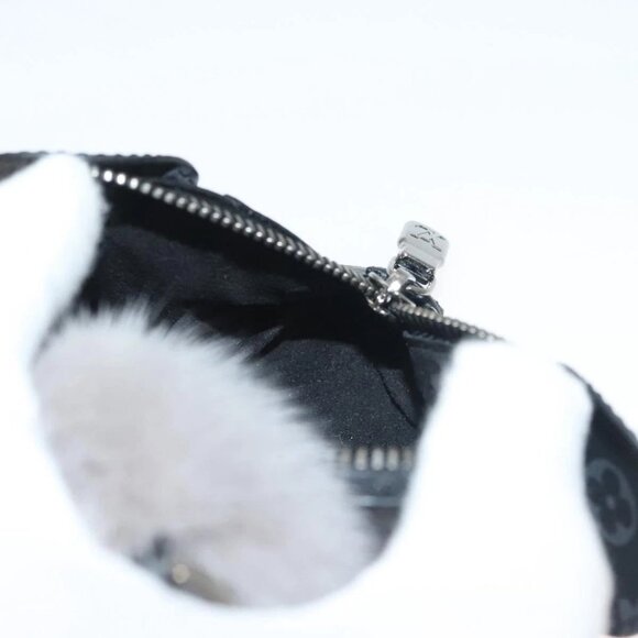 LOUIS VUITTON Monogram Eclipse LV Chinchilla Coin Purse M00962 LV Auth 133207 - Picture 14 of 16